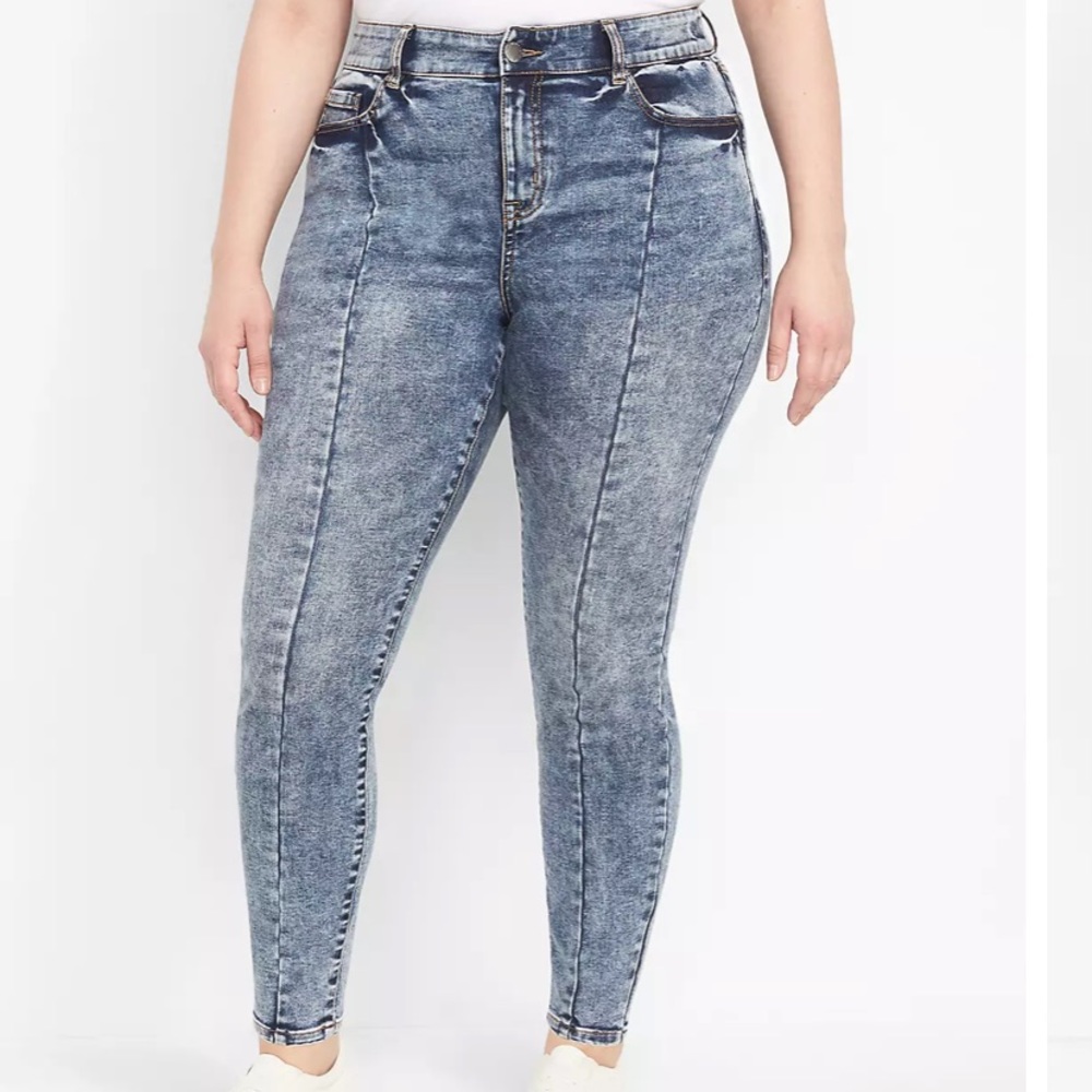 Lame Bryant Curvy fit high rise skinny Jean in Medium Wash